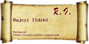 Rajczi Ildikó névjegykártya